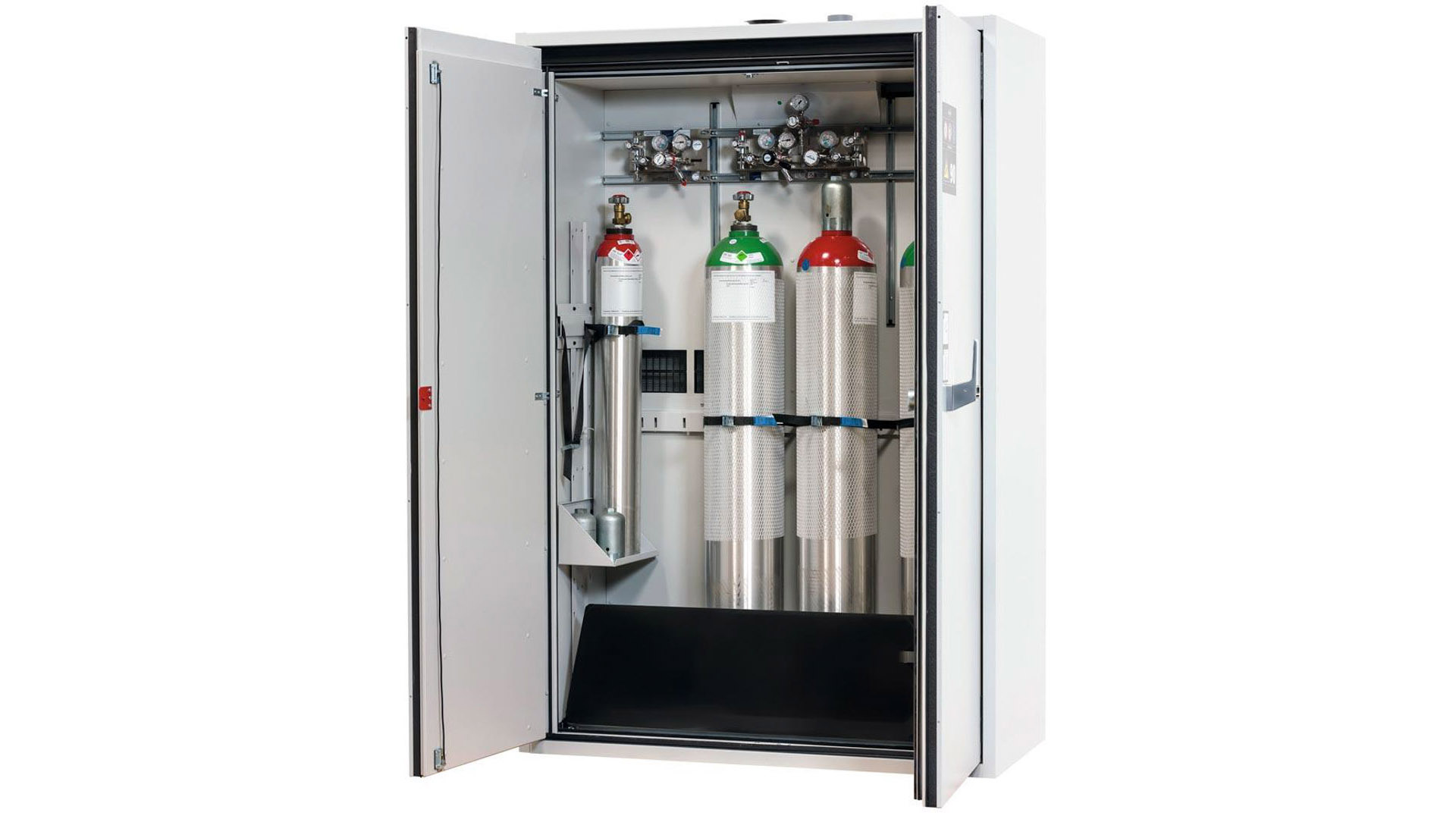Druckgasflaschenschrank Typ G90, 4×50 L Gasflaschen