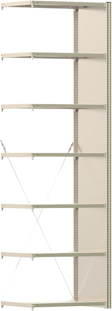 Fachbodenregal BERT - Breite: 87,5 cm - Tiefe: 60 cm - Höhe: 300 cm - 7 Böden - Anbauregal