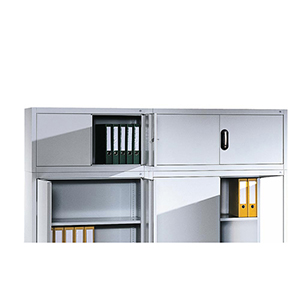 Aktenschrank, Aufsatzschrank, BxTxH 930x400x500 mm, RAL 7021