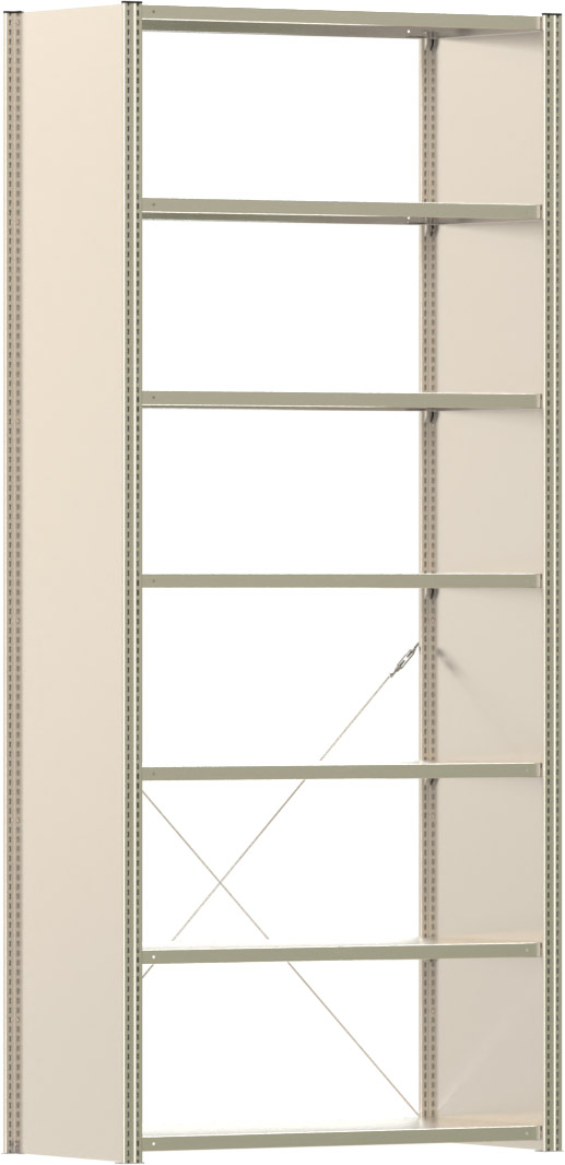 Fachbodenregal BERT - Breite: 128,5 cm - Tiefe: 60 cm - Höhe: 300 cm - 7 Böden - Grundregal
