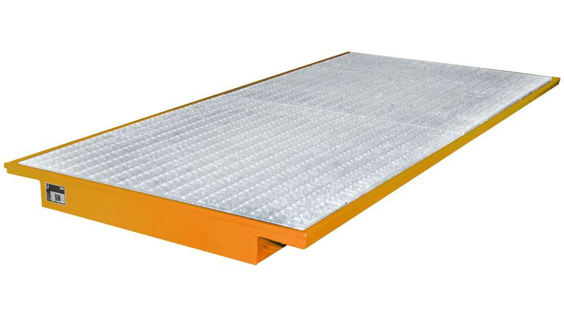 Regalwanne m. Gitterrost - (BxT) 2.650 x 1.250 mm - Volumen 200 l - gelborange