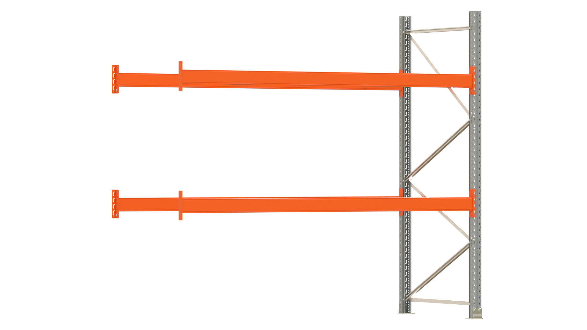 Palettenregal ARTUS - Anbaufeld - Breite 278,5 cm - Höhe 250 cm - Tiefe 110 cm - 2 Träger Ebenen