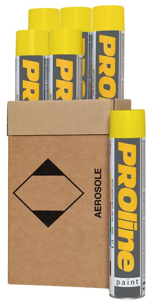 Bodenmarkierung, Bodenmarkierfarbe gelb, VE 6 Stück