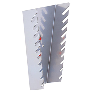 Schraubenschlüsselhalter, senkrecht, für 10 Schlüssel, BxTxH 145/75x50x220 mm, ähnlich RAL 9006 aluminium