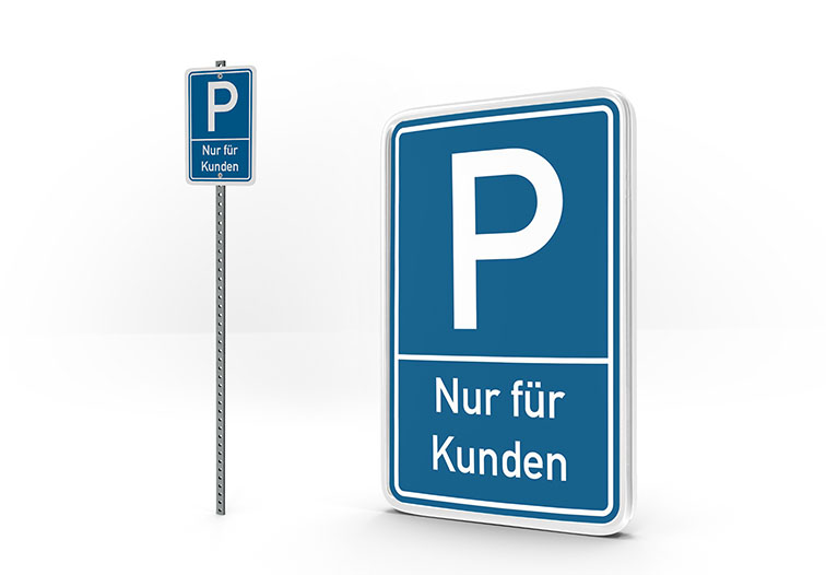 Parkplatzschilder - Verkehrsschilder