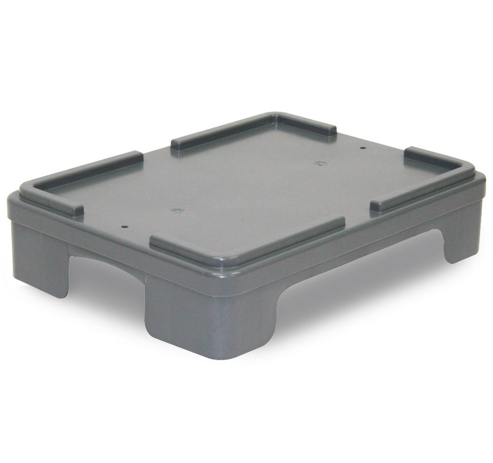 Deckel zu Drehstapelbehälter, PE,  LxB 600x400 mm, Farbe grau, VE 2 Stück