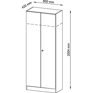 Aktenschrank, Büroschrank mit Flügeltüren