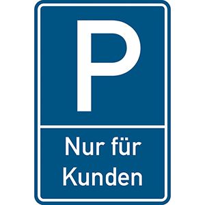 Parkplatzschild