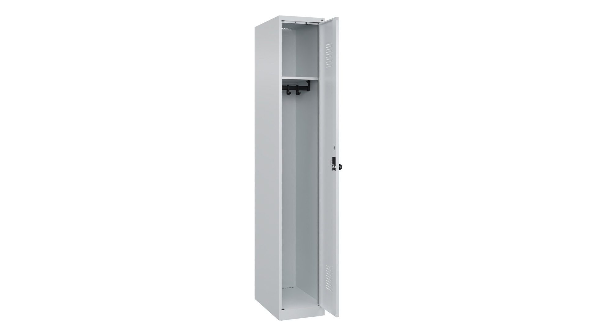 Spind - Garderobenschrank, Breite 30 cm, Höhe 185 cm, Tiefe 50 cm, 1 Abteile