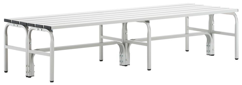 Garderobenbank, doppelseitig, Breite 150 cm, Höhe 45 cm, Tiefe 70 cm