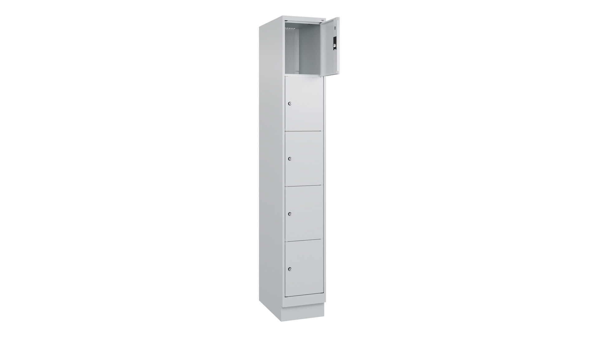 Fächerschrank, Breite 30 cm, Höhe 195 cm, Tiefe 50 cm, 5 Fächer