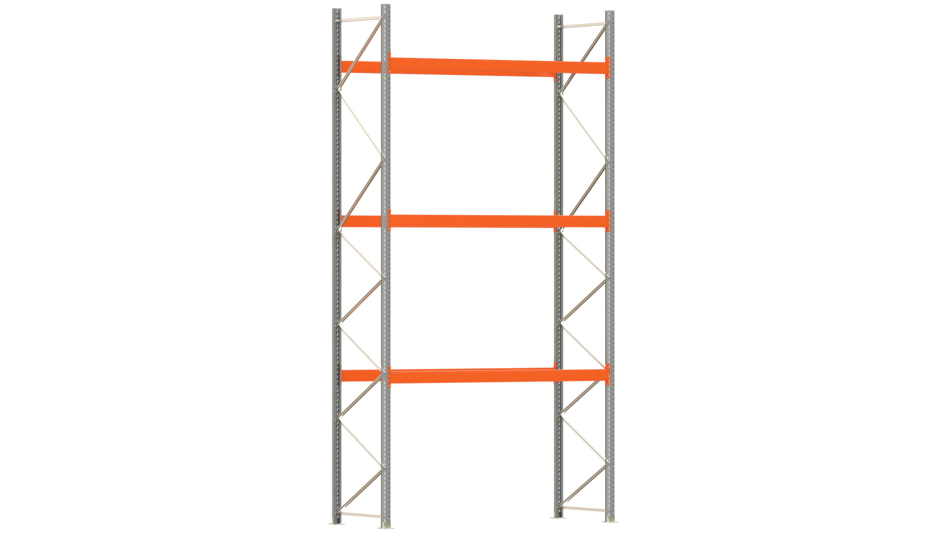 Palettenregal ARTUS - Breite 287 cm - Höhe 550 cm - Tiefe 110 cm - Fachlast 3000 kg - 12 Palettenstellplätze