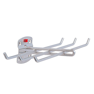 Werkzeughalter, 6-fach,BxT 140x240 mm, ähnlich RAL 9006 aluminium