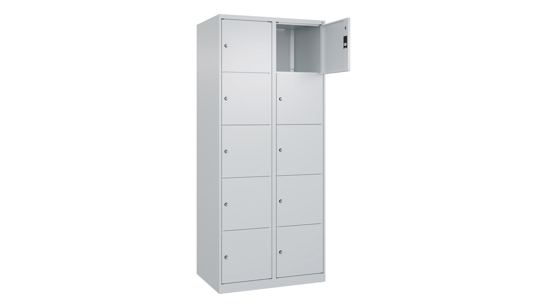Fächerschrank, Breite 80 cm, Höhe 185 cm, Tiefe 50 cm, 10 Fächer