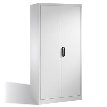 C+P Stahlschrank, Werkzeugschrank, Geräteschrank, abschließbar, 4 Fachböden, Korpusfarbe lichtgrau, Frontfarbe lichtgrau, 1.950 x 930 x 400mm (HxBxT)