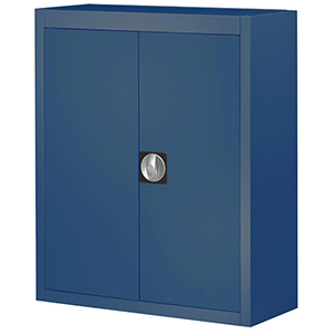 Flügeltürenschrank, RAL 5007 brilliantblau, BxTxH 680x280x820 mm