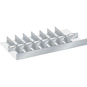 Schubladentrenner, Schubladenteiler, Trennwände, 8 Schlitzwände, 8 Trennbleche für FH 95 mm