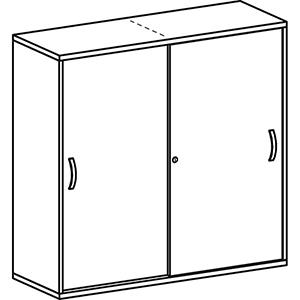 Aktenschrank mit Schiebetüren, Büroschrank