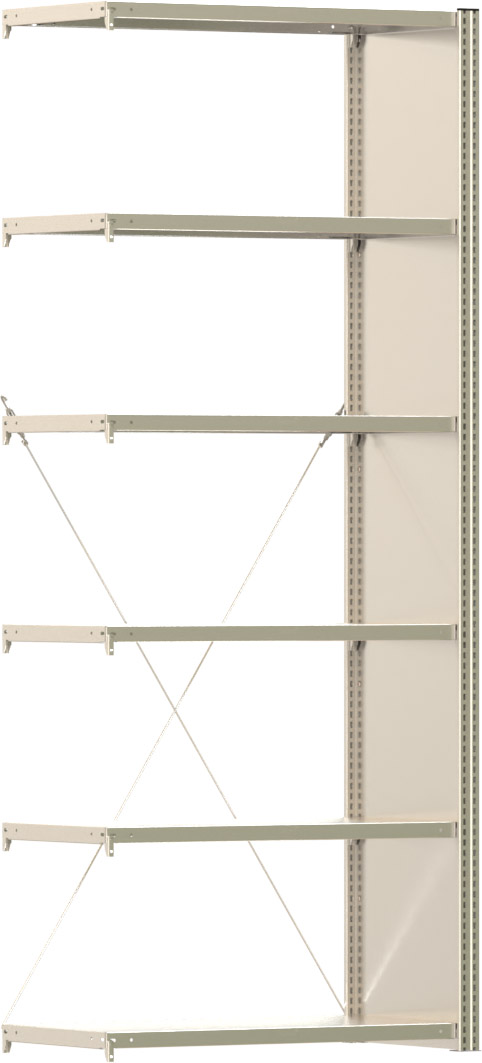 Fachbodenregal BERT - Breite: 100,5 cm - Tiefe: 60 cm - Höhe: 250 cm - 6 Böden - Anbauregal