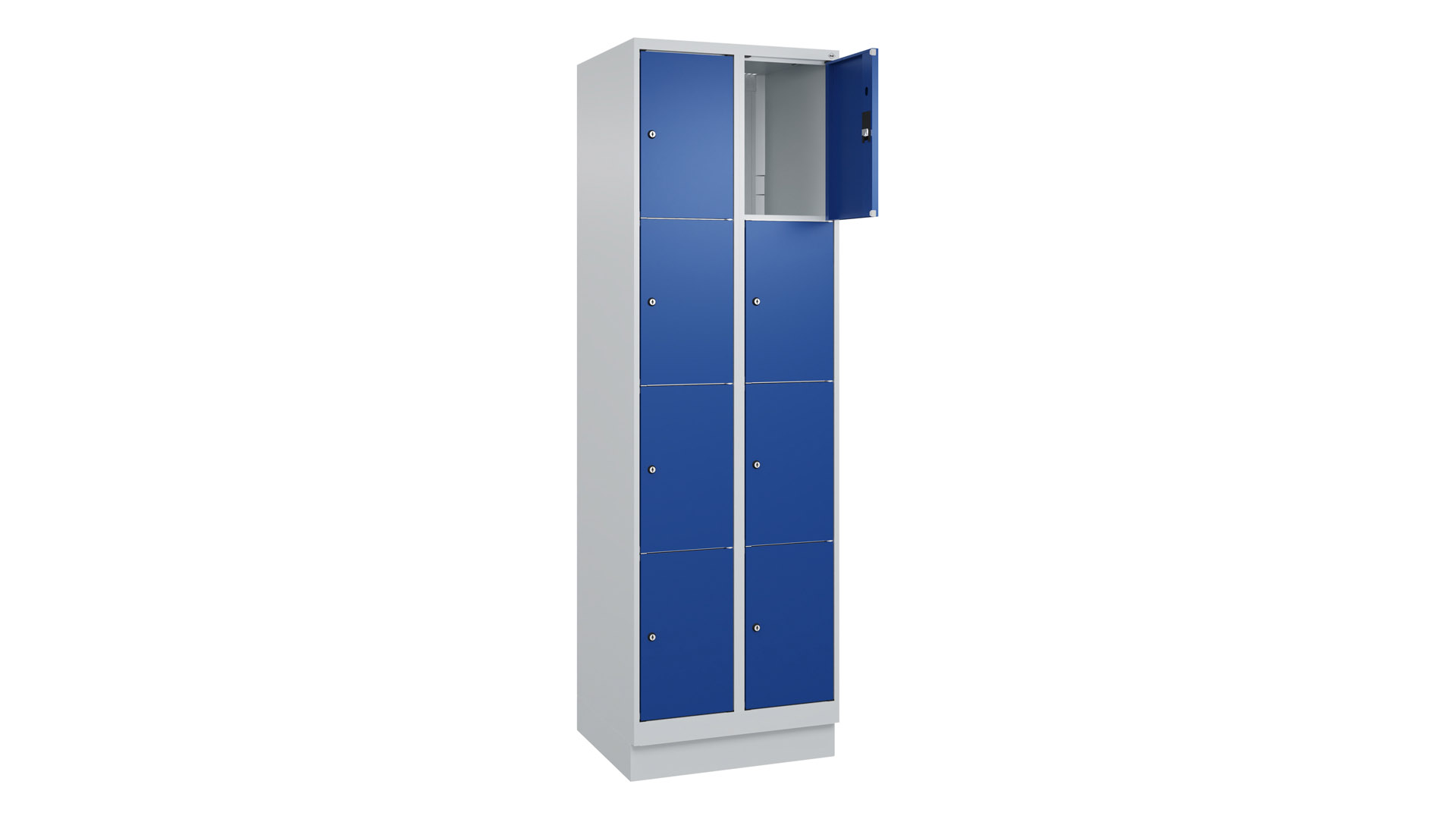 Fächerschrank, Breite 60 cm, Höhe 195 cm, Tiefe 50 cm, 8 Fächer