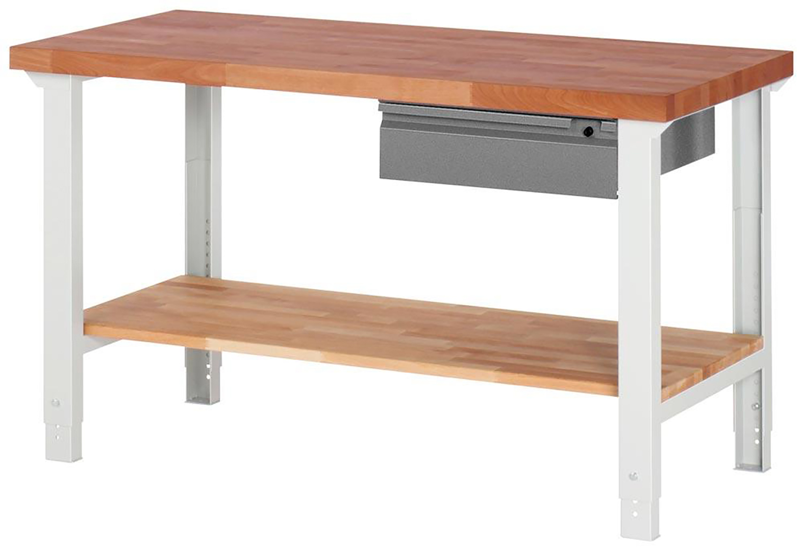 Werkbank 7000 BR, BxTxH 1500x700x790-1140 mm, Unterbauschublade