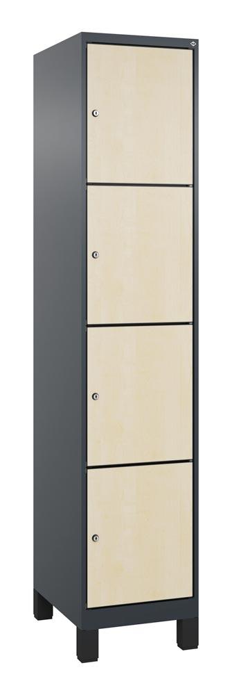 Fächerschrank mit MDF Türen, Breite 40 cm, Höhe 195 cm, Tiefe 50 cm, 4 Fächer