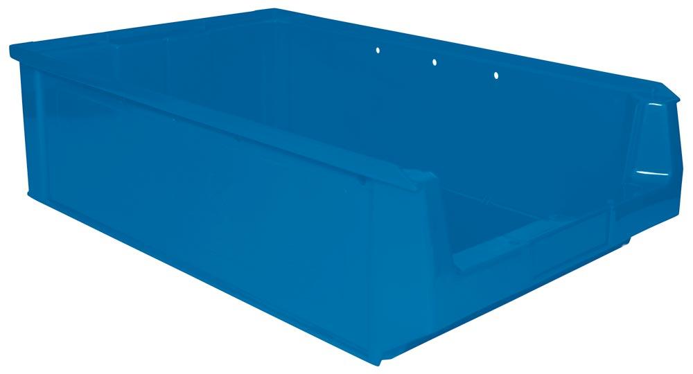 Sichtlagerkästen - PE - 16 l - 140x310x500 mm - 14 Stück - Sichtlagerkasten - blau