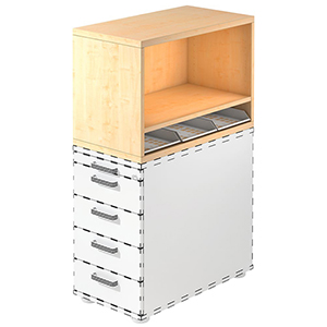 Aufsatzregal für Standcontainer