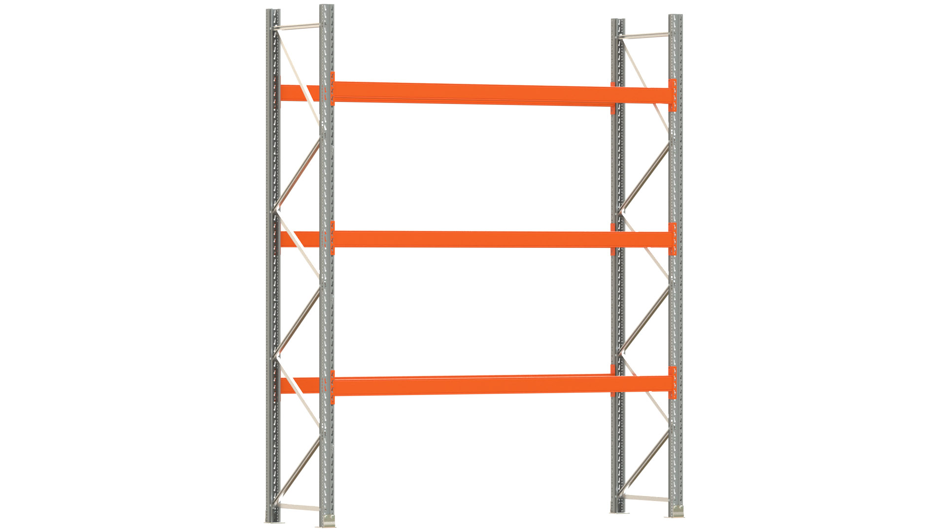 Palettenregal ARTUS - Breite 287 cm - Höhe 350 cm - Tiefe 80 cm - Fachlast 2000 kg - 8 Palettenstellplätze