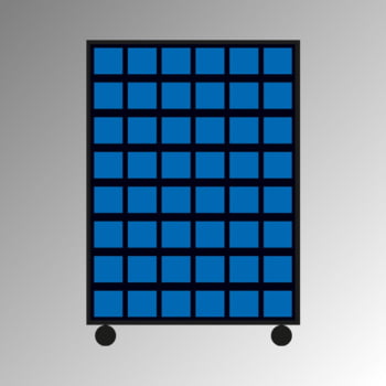 Lagerregal - Rollwagen mit Sichtlagerkästen