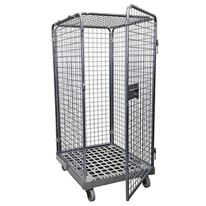 Rollbox mit Drahtgitterwänden