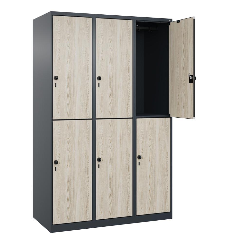 Fächerschrank, doppelstöckig, bodenstehend