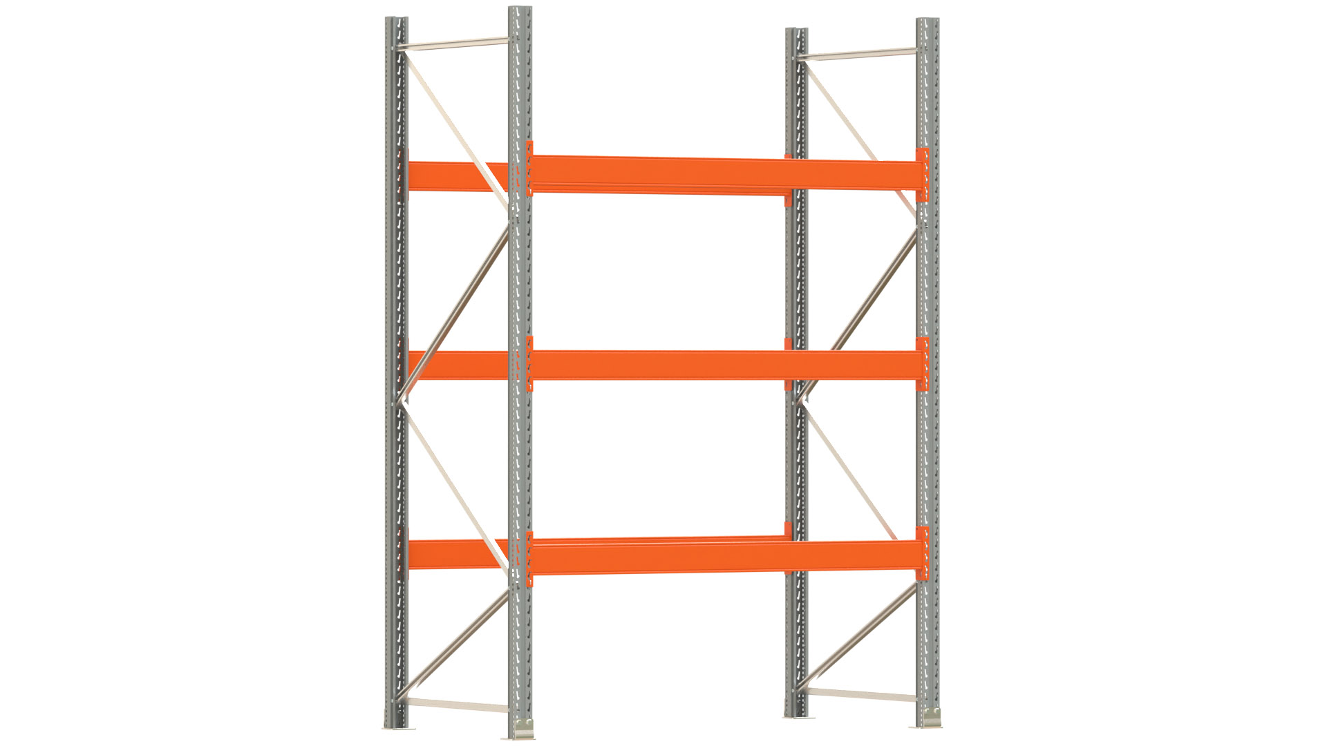 Palettenregal ARTUS - Breite 207 cm - Höhe 300 cm - Tiefe 110 cm - Fachlast 3000 kg - 8 Palettenstellplätze