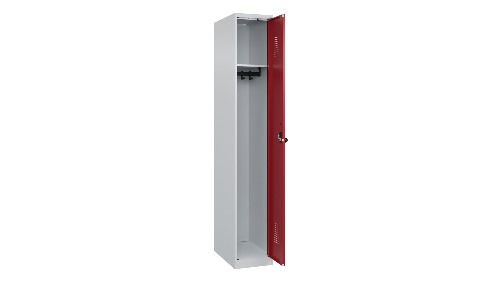 Spind - Garderobenschrank, Breite 30 cm, Höhe 185 cm, Tiefe 50 cm, 1 Abteile