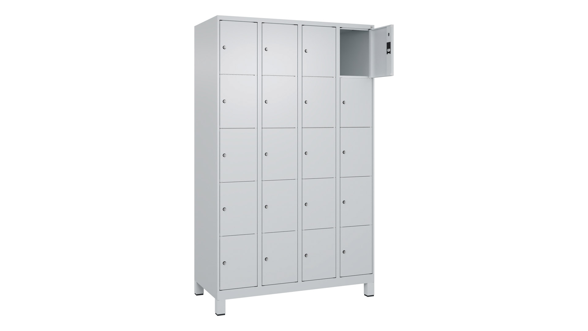 Fächerschrank, Breite 120 cm, Höhe 195 cm, Tiefe 50 cm, 20 Fächer