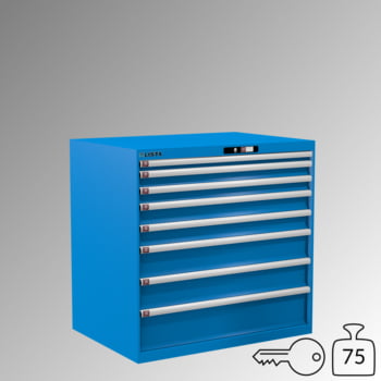 Lista Schubladenschrank - 78.293.010 - 1.000x1.023x725 mm (HxBxT) - 8 Schubladen - 75 kg - Key Lock - lichtblau (RAL 5012)