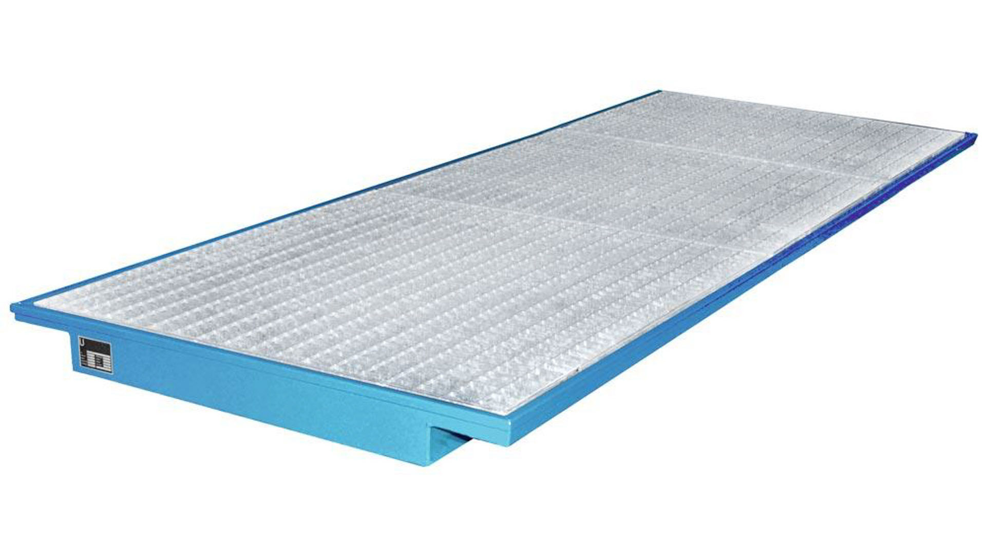 Regalwanne m. Gitterrost - (BxT) 3.550 x 1.250 mm - Volumen 260 l - lichtblau