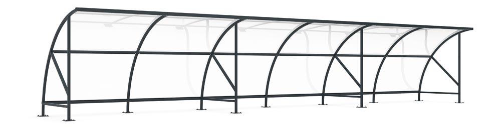 Fahrradüberdachung, Bogendach