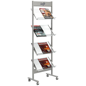 Prospektregal aus Stahl, Prospektständer