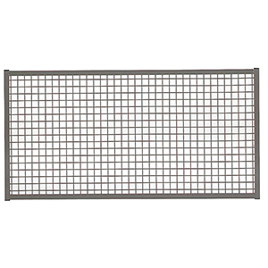 Aufsatzelement für Trennwandschutzgitter, BxH 300x750 mm, RAL 7037 staubgrau