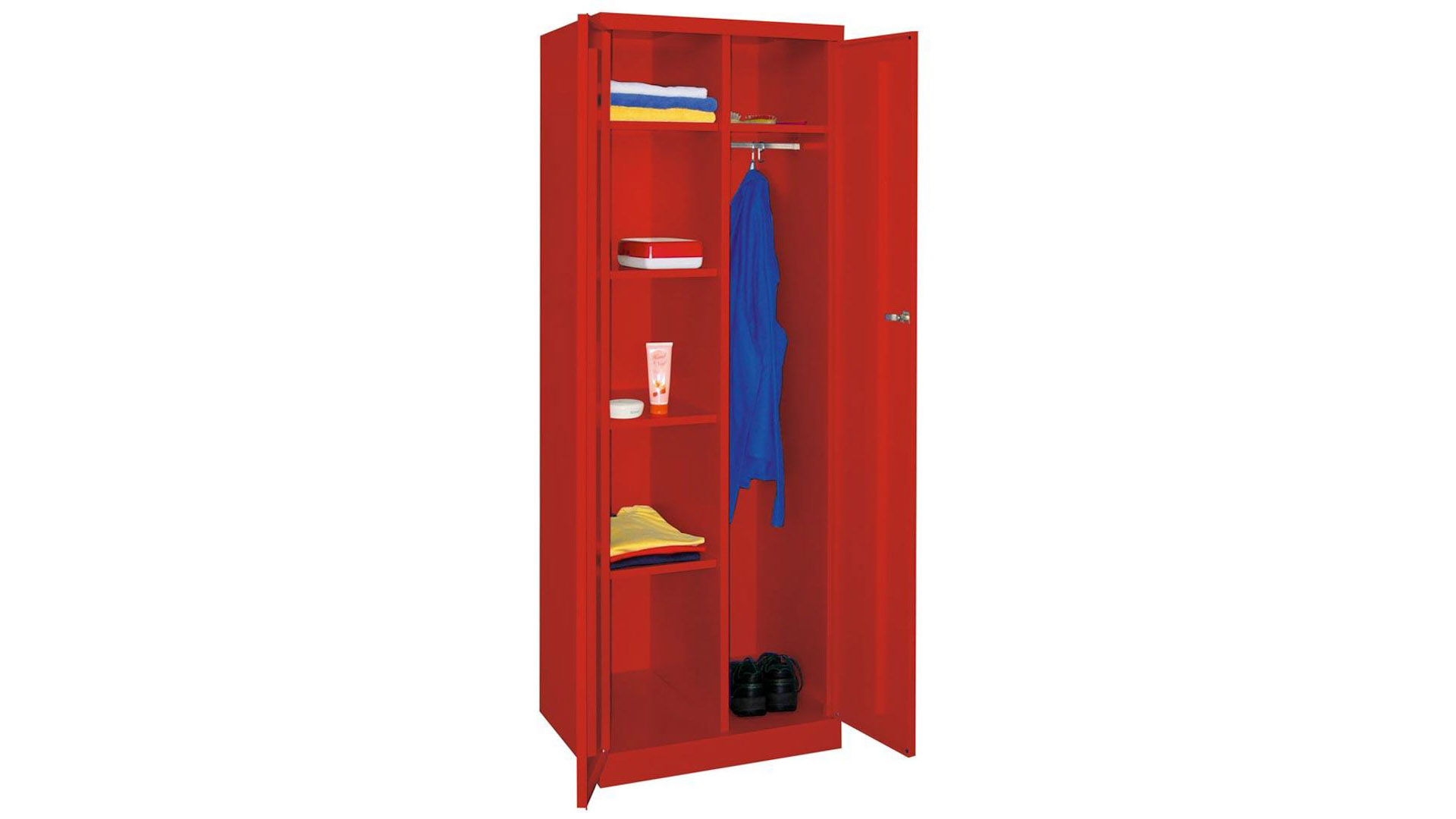 Spind - Garderobenschrank, Breite 60 cm, Höhe 180 cm, Tiefe 50 cm, 1 Abteil(e)