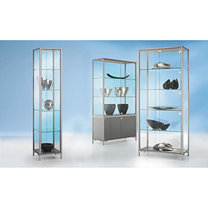 Vitrine,  inklusive Staufach