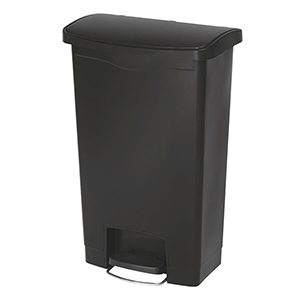 Tretmülleimer, Kunststoff, Volumen 50 l, BxTxH 456x292x720 mm, Pedal an breiter Seite, schwarz