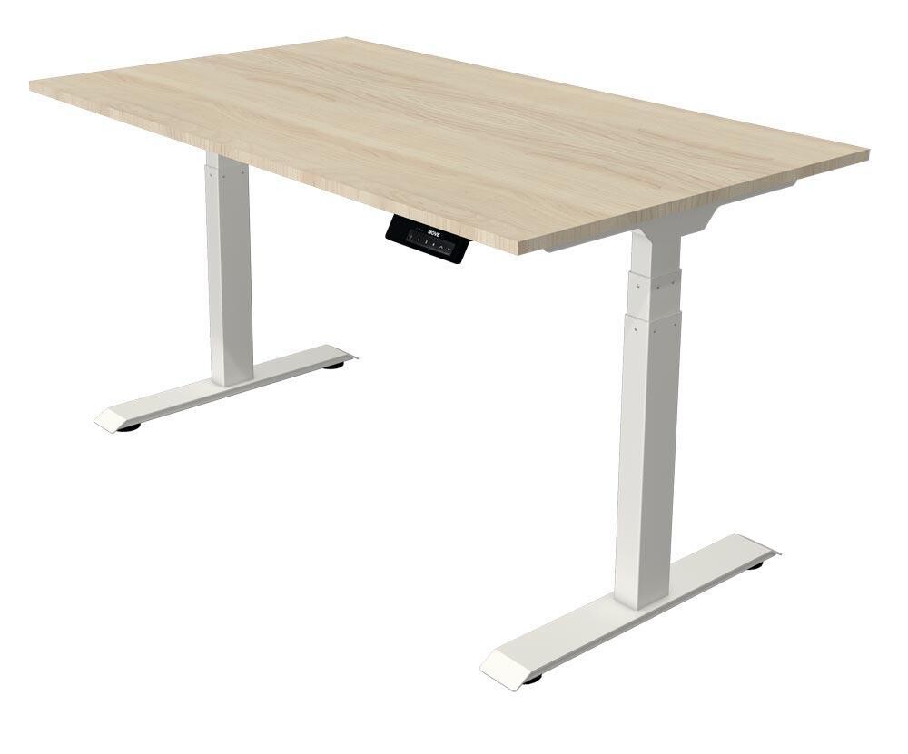 Sitz-/Stehschreibtisch - BxTxH 1600x800x620-1270 mm - ahorn