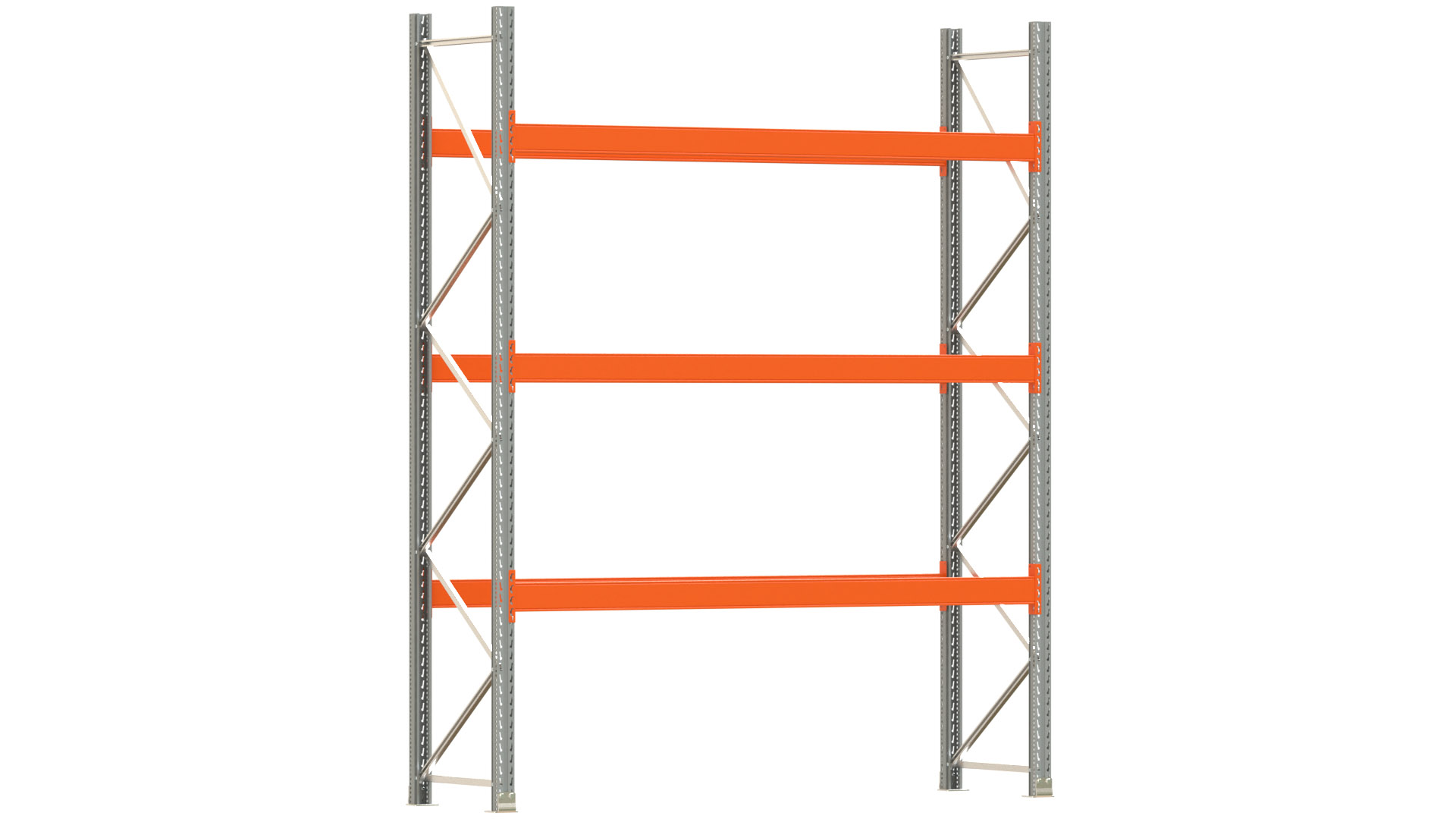 Palettenregal ARTUS - Breite 287 cm - Höhe 350 cm - Tiefe 80 cm - Fachlast 3000 kg - 8 Palettenstellplätze