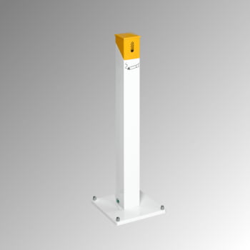 Standaschenbecher eckig - 2 l - 1.005 x 300 x 300 mm (H x B x T) - weiß