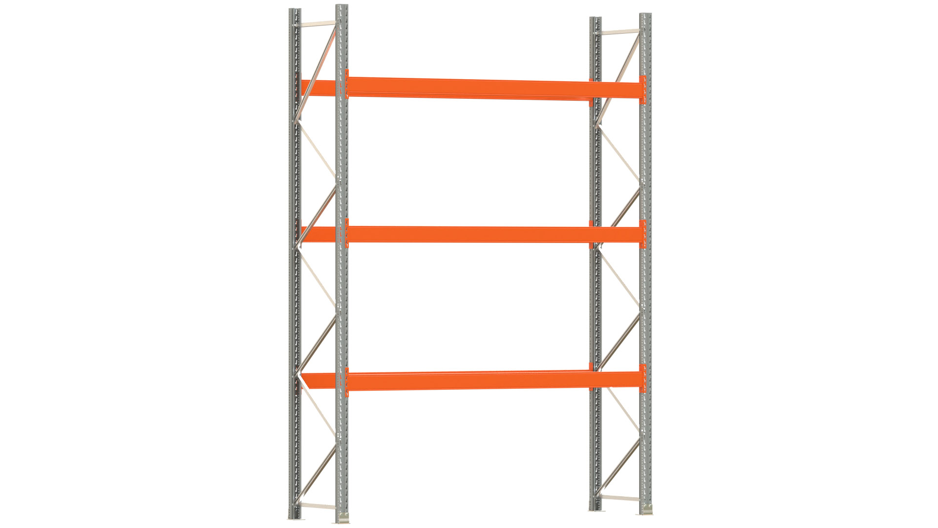 Palettenregal ARTUS - Breite 287 cm - Höhe 400 cm - Tiefe 80 cm - Fachlast 2910 kg - 8 Palettenstellplätze