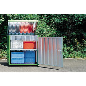 Materialbox aus Trapezblechen