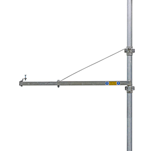 Schwenkauslegerarm, Ausladung 750 mm bei max. 600 kg, inkl. 2 Schellen