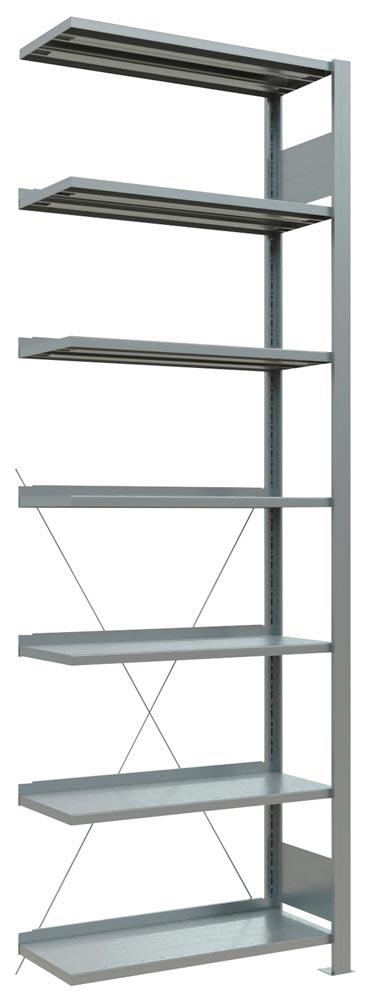Lagerregal, Steckregal, BxTxH 750x300x2300 mm